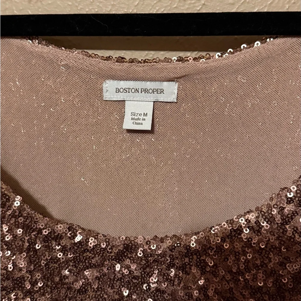 Women's Sequin Top - bronze - Picture 2 of 4